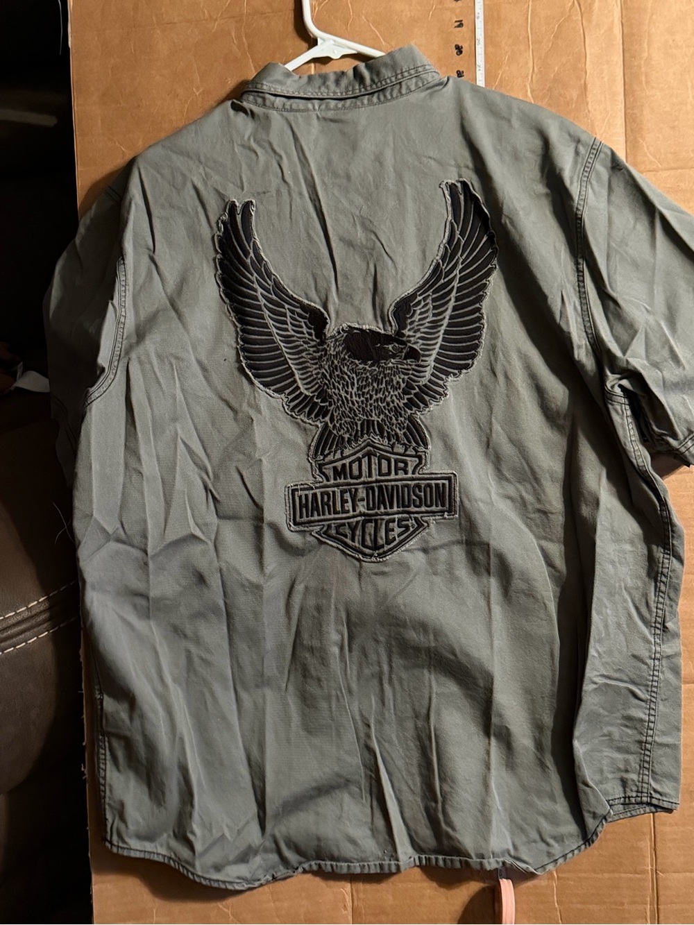 Harley-Davidson Gray Eagle Button Up Shirt XL